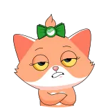 😑 แมว, การ์ตูน, สัตว์, สติกเกอร์, น่ารัก telegram sticker