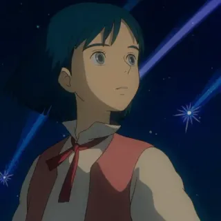 🔮 Pazu Castle in the Sky animé, garçon, Studio Ghibli, Le Château dans le ciel, Pazu telegram sticker