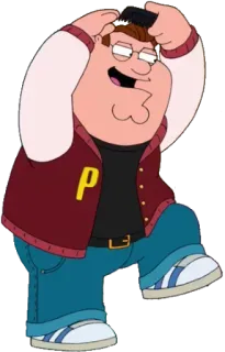 😀 Peter Griffin Family Guy 卡通, 动画, 喜剧, 电视剧, 角色, 彼得·格里芬 telegram sticker