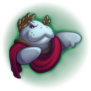 ✊️ manatee, roman, caesar, animal, cartoon telegram sticker