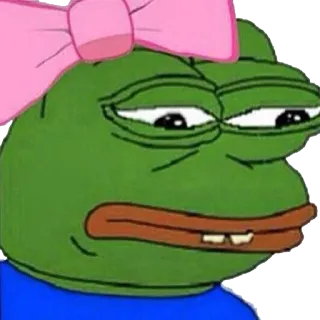 😔 Pepe the Frog pepe, grenouille, mème, coassement, mème internet telegram sticker
