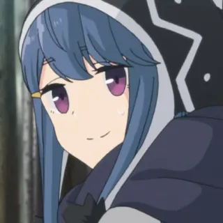 😄 Rin Shima Yuru Camp Аниме, Персонаж, Милый, Улыбка, Yuru Camp, Рин Шима telegram sticker