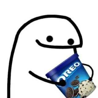 🌟 OREO flork, food, ice cream, oreo, dessert, cartoon whatsapp sticker