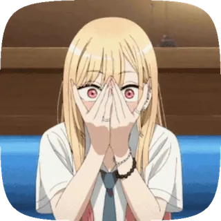 ๐ Marin Kitagawa My Dress-Up Darling Anime, Ragazza, Carina, Arrossire, Marin Kitagawa, My Dress-Up Darling telegram sticker
