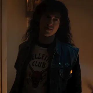 😒 Eddie Munson Stranger Things HELLFIRE CLUB Клуб адского пламени, Очень странные дела, Эдди Мансон, Сериал, 80-е telegram sticker