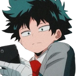 😐 Izuku Midoriya My Hero Academia Anime, Manga, Junge, Grüne Haare, Charakter, My Hero Academia, Izuku Midoriya whatsapp sticker