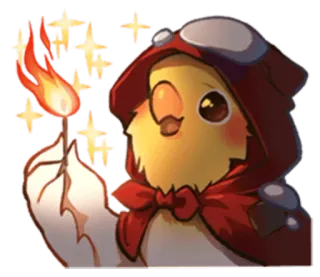 🔥 pássaro, frango, capa, fofo, brilho, desenho animado, adorável telegram sticker