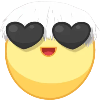 😍 Emoji, Olhos de coração, Amor, Feliz, Fofo, Emoticon telegram sticker