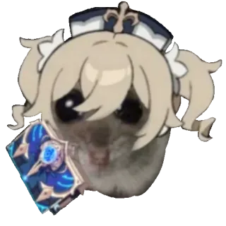 ⛪️ Barbara Genshin Impact Barbara, Genshin Impact, sad hamster, meme, funny, cursed, reaction telegram sticker