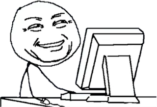 😅 meme, internet, computer, funny, smug telegram sticker