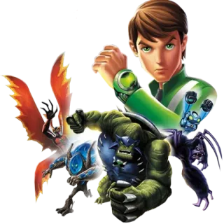 😎 Ben Tennyson Ben 10 мультфильм, анимация, телешоу, инопланетянин, герой, подросток, научная фантастика, боевик telegram sticker