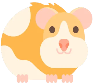 😃 хомяк, животное, питомец, милый, грызун, мультик, наклейка telegram sticker