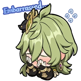 😳 Embarrassed... embarrassé, animé, kawaii, mignon, fille animé telegram sticker