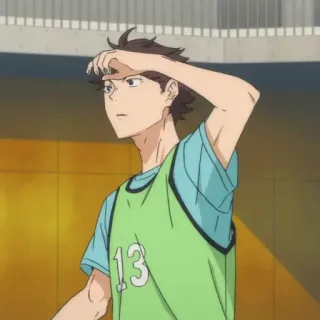 💗 Oikawa Tooru Haikyuu!! anime, haikyuu, oikawa, tooru, pallavolo, personaggio telegram sticker