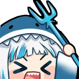 🤬 Gawr Gura Anime, Tubarão, Gawr Gura, Vtuber, Youtuber Virtual, Hololive telegram sticker