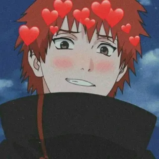 🌟 Sasori Naruto anime, character, sasori, naruto, hearts telegram sticker