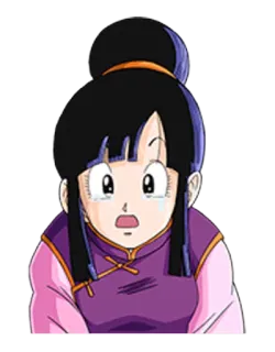 😥 Chi-Chi Dragon Ball Anime, Cartone animato, Personaggio, Piangendo, Triste, Dragon Ball, Femmina telegram sticker