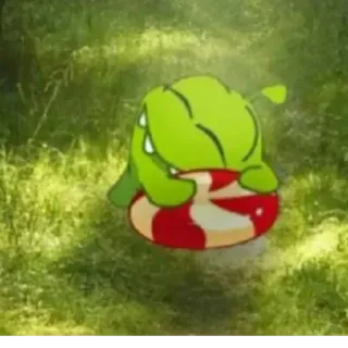 💤 Om Nom Cut the Rope Om Nom, Cut the Rope, bonbon, monstre vert, mignon, personnage de jeu telegram sticker