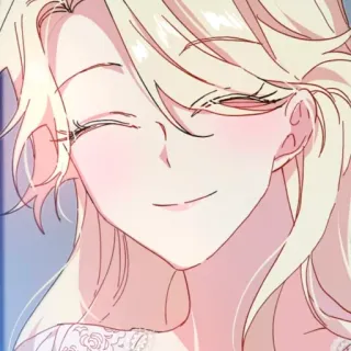 🪞 anime girl, cute, smiling, female, cartoon, blond hair telegram sticker