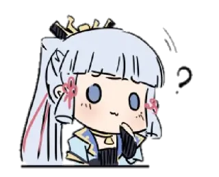 🤔 Ayaka Kamisato Genshin Impact Anime, Videospiel, Cartoon, Genshin Impact, Süß, Kawaii, Ayaka Kamisato telegram sticker