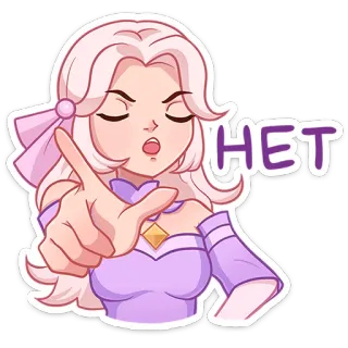 🙅‍♀️ HET персонаж, мультфильм, девушка, нет, русский telegram sticker