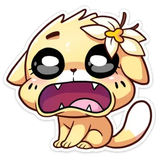 😵 dễ thương, mèo, động vật, kawaii, nhãn dán telegram sticker