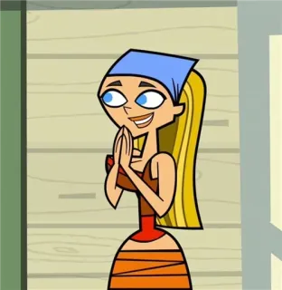 😃 Lindsay Total Drama Мультфильм, Персонаж, Девушка, Блондинка, Линдси, Total Drama telegram sticker