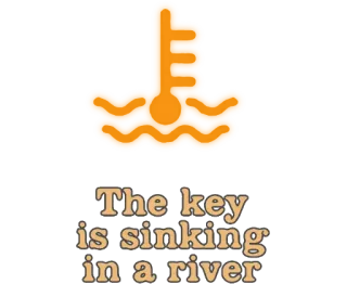 🚗 The key is sinking in a river Schlüssel, Fluss, Sinkend, Wasser, Traurig telegram sticker