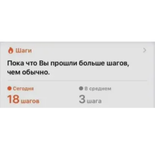 🙇‍♀ Шаги Пока что Вы прошли больше шагов, чем обычно. Сегодня 18 шагов В среднем 3 шага telegram sticker