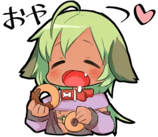 😍 おやつ♡ Anime, Manga, Lindo, Dona, Kawaii, Orejas de perro telegram sticker