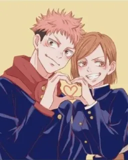 💘 アニメ, イラスト, 漫画, ポートレート, ハート, カップル, 愛 telegram sticker