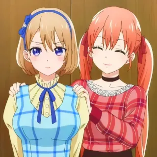 🙂 anime, girls, friendship, cute telegram sticker