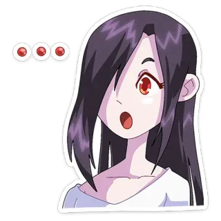 😮 Anime, Cartoon, Schockiert, Überrascht, Frau, Weiblich, Mädchen whatsapp sticker