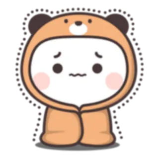 ❄ cartoon, animal, bear, cute, sad, kawaii telegram sticker