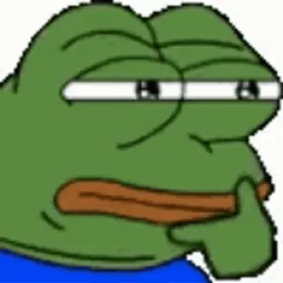 😑 Pepe the Frog Pepe the Frog, meme, internet culture, reaction image telegram sticker