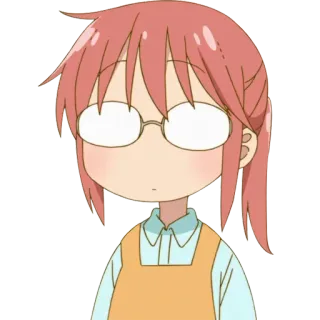 😐 Kobayashi Miss Kobayashi's Dragon Maid Anime, Occhiali, Carino, Manga, Kobayashi telegram sticker