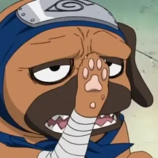 🖐 Naruto 犬, 忍者, アニメ, マンガ, 肉球, ヘッドバンド telegram sticker