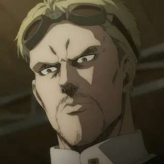 ⚔️ Reiner Braun Attack on Titan Anime, Sério, Masculino, Personagem, Reiner, Attack on Titan telegram sticker