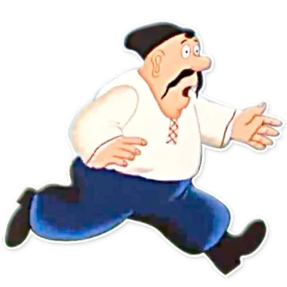 🏃 Cartoon, Rennen, Mann, Figur, Lustig, Illustration telegram sticker