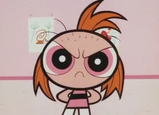😡 Blossom Powerpuff Girls Cartoon, Wut, Rote Haare, Powerpuff Girls, Cartoon Network whatsapp sticker