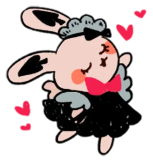 🥰 coniglio, carino, coniglietto, animale, cartone animato telegram sticker
