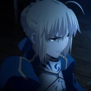 💙 Saber Fate/stay night Anime, Personaje, Rubia, Armadura, Chica telegram sticker