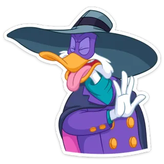 😝 Darkwing Duck cartoon, duck, animated, character, disney telegram sticker