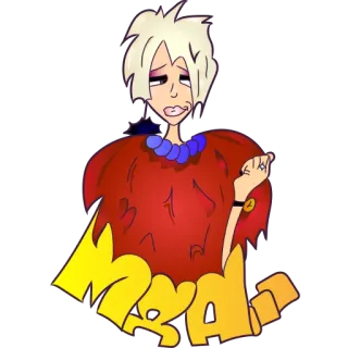 😒 Myde desenho animado, personagem, adesivo, arte, ilustração telegram sticker