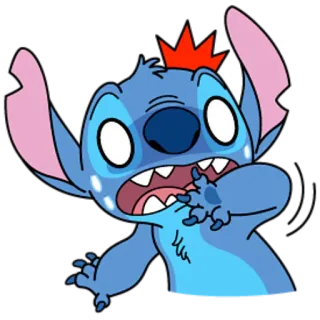 😨 Stitch Lilo & Stitch 만화, 스티치, 디즈니, 릴로와 스티치, 캐릭터, 귀여운, 외계인 telegram sticker