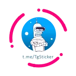 😎 Bender Futurama t.me/TgStickers หุ่นยนต์, การ์ตูน, ตลก, ฟิวเจอร์ราม่า, เบนเดอร์ telegram sticker