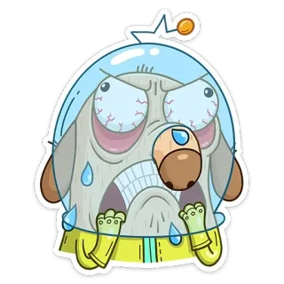 🤬 perro, dibujos animados, enojado, molesto, estresado whatsapp sticker