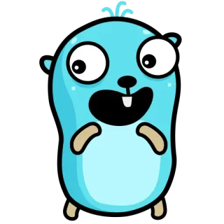 🙃 ゴーファー, マスコット, 漫画, 可愛い, Go telegram sticker