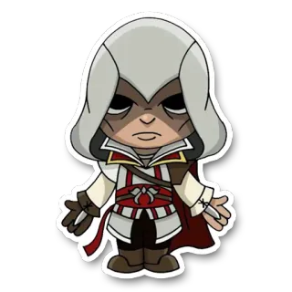 ⌛️ Ezio Auditore Assassin's Creed zabójca, ezio, postać, gra wideo, kaptur, assassins creed, gry telegram sticker