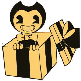 🎁 Bendy Bendy and the Ink Machine desenho animado, animação, presente, lembrança, personagem telegram sticker